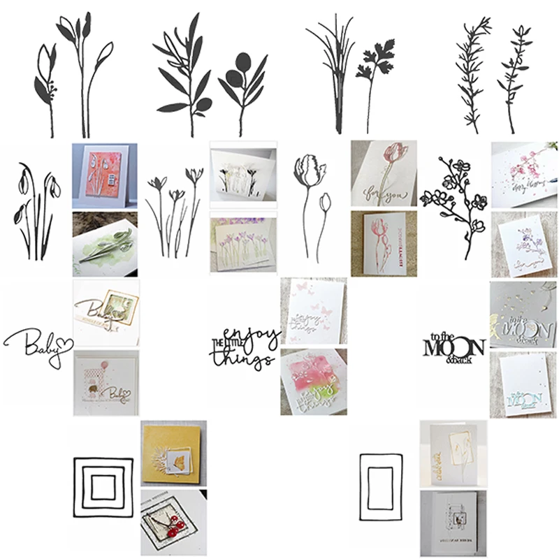 Набор металлических пресс форм элегантная многослойная квадратная рамка в форме