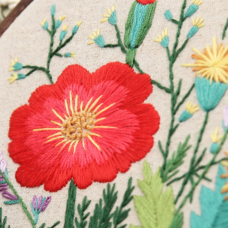 Plant Collections Handcraft Embroidery Needlework Kits DIY Retro Cross Stitch Materials Package Embroidered Flowers Accessories