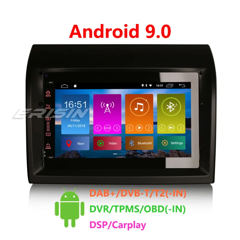 Erisin ES3074F DSP Carplay Android 9 0 Автомагнитола стерео для Fiat Ducato Citroen Jumper 7 дюймов GPS wifi