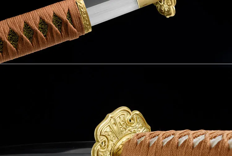 Full Handmade T10 Carbon Steel Clay Tempered No-Hi Blade Razor Sharp Japanese Samurai Katana Sword Battle Ready