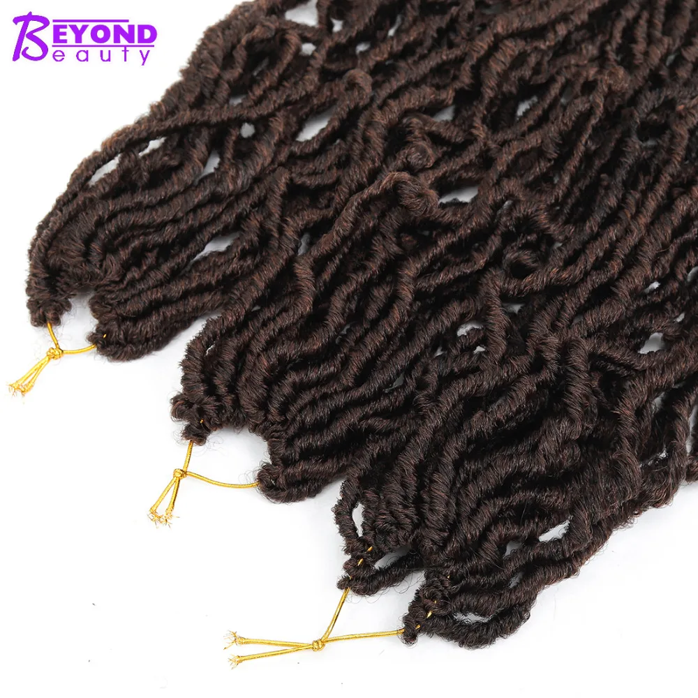 Faux Locs Crochet Hair Nu Locs Hair 18 inch 20Roots /packs Synthetic Crochet Hair Ombre Braiding Hair Extension