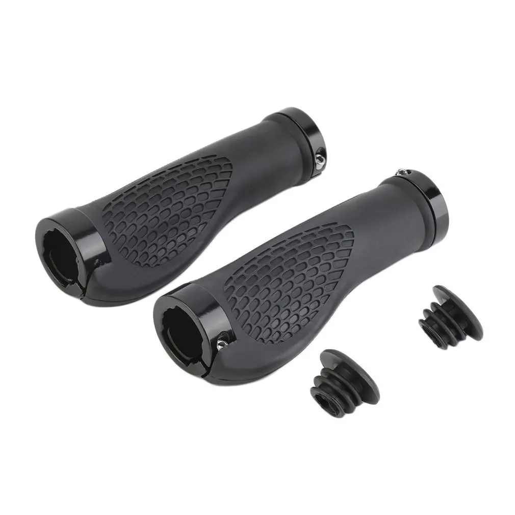 black 1 пара MTB шоссейные велосипедные противоскользящие резиновые велосипедные рукоятки, велосипедные ручки для горного велосипеда, велосипедные ручки - Цвет: black