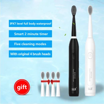 

Adult Toothbrush Soft Brush Sonic Electric Toothbrush USB Rechargeable Electronic Washable Whitening Teeth Brush