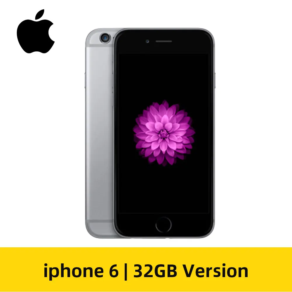 Разблокированный Apple iPhone 6, отпечаток пальца, 128 Гб ПЗУ, 4,7 дюймов, IOS, двухъядерный, 1,4 ГГц, 8,0 МП камера, 3g, WCDMA, 4G, LTE, мобильный телефон - Цвет: 32GB Gray