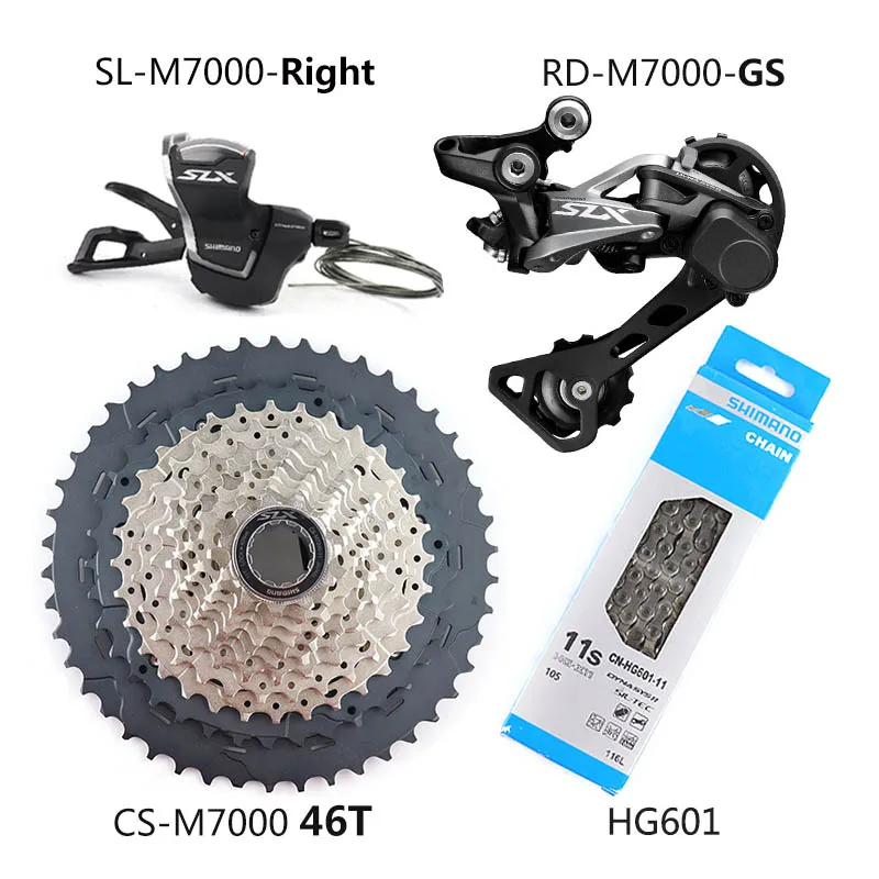 SHIMANO SLX M7000 Upgrade-Kit MTB горный велосипед M7000 набор 11 скоростей 42T 46T M7000 задний переключатель рычаг переключения передач kmc цепь