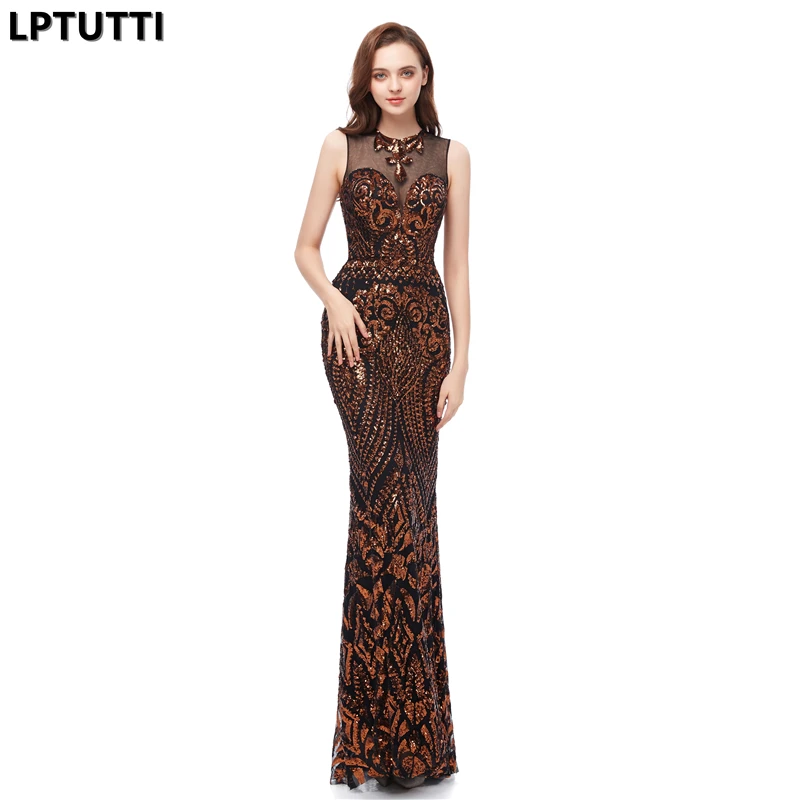 

LPTUTTI Sequin Plus Size New For Women Elegant Date Ceremony Party Prom Gown Formal Gala Events Luxury Long Evening Dresses