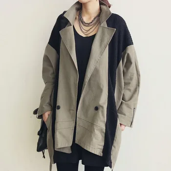 

Autumn Hat Windbreaker Long Leisure Sleeve Cardigan Loose Coat Tide Shein Casacos Feminino Manteau Femme Moda Mujer Clothes