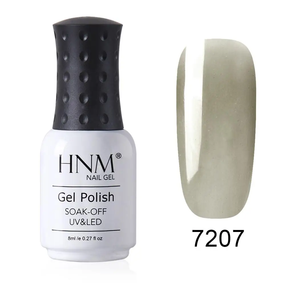 HNM New 8ml Glacier Black UV LED Gel Nail Polish Narl Art Soak Off Hybrid Varnish Lamp Semi Permanent Paint Lucky Lacquer Enamel - Цвет: 7207