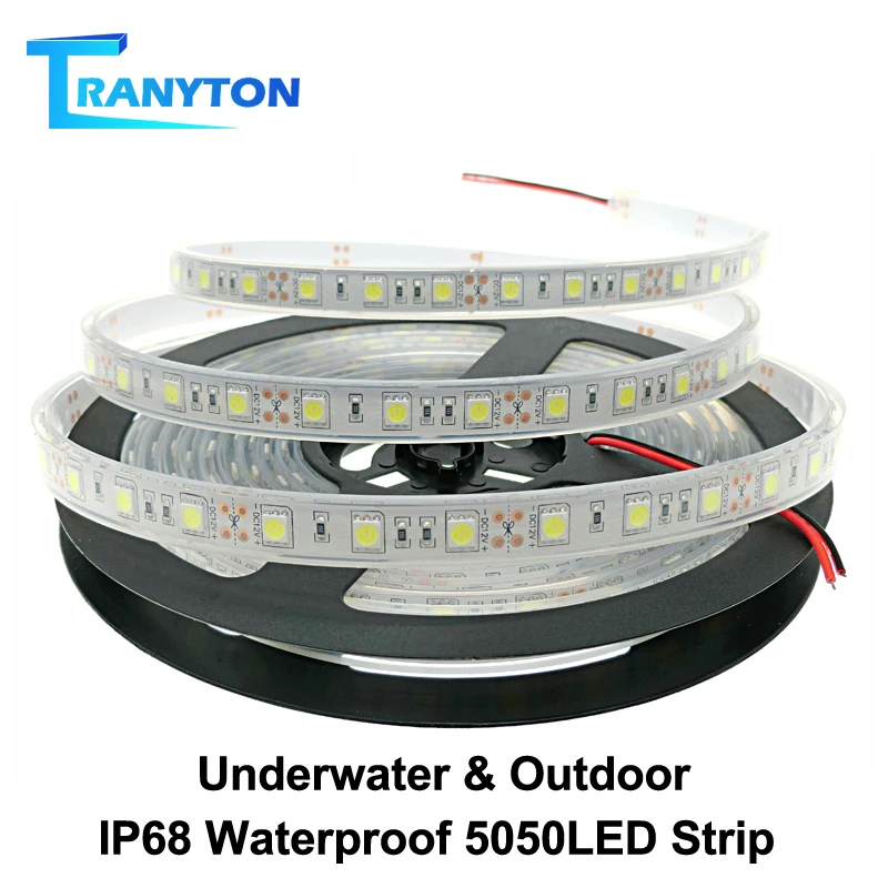 IP67 IP68 водонепроницаемая светодиодная лента 5050 DC12V высокого качества для