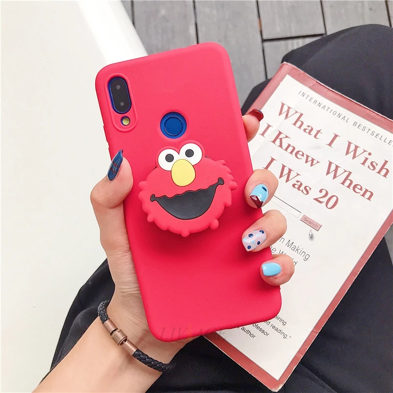 3D силиконовый чехол для мобильного телефона с изображением персонажа мультфильмов держатель чехол для samsung galaxy m30s m40 m30 m20 m10 a30s a50s a20s a10s a20e a10e милый чехол-подставка - Цвет: red case zhimajie