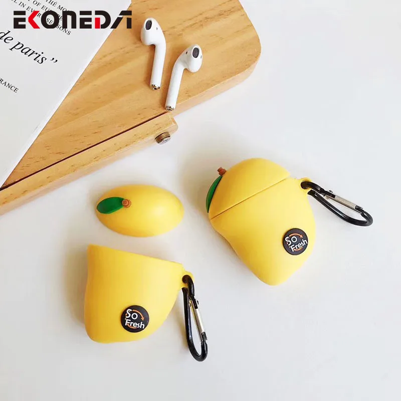 EKONEDA Свежий фрукт манго чехол для Airpods 1/2 чехол силиконовый мягкий защитный чехол для Airpods чехол