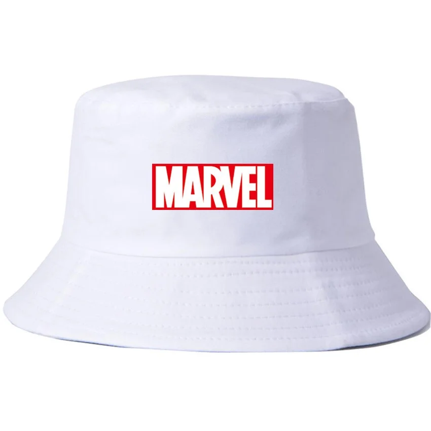 Стиль в стиле «мстители» Мужская шляпа-Панама и для женщин из хлопка с героями комиксов Марвел, повседневная одежда в стиле «хип-хоп» Рыбацкая шляпа на открытом воздухе, блокирует солнце шляпы для рыбалки