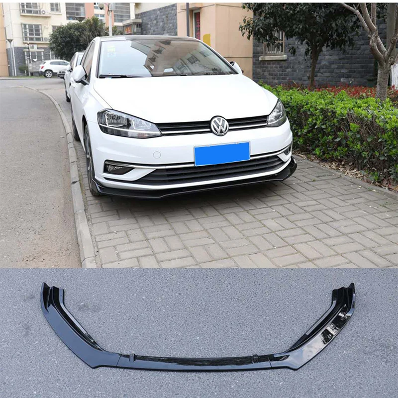 New 3 Pcs car front bumper lip chin spoiler splitter diffuser ABS color body kit for Volkswagen Golf 7.5 2018-2019 | Автомобили и