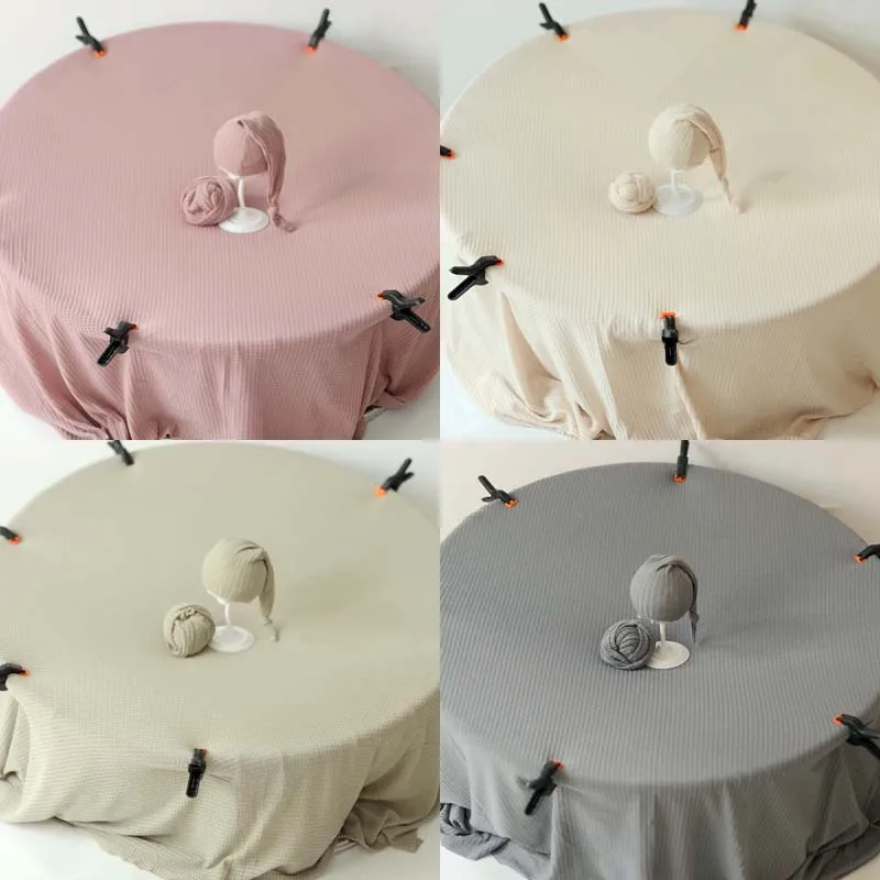 150 *150 Baby Photography Set Bebe Bean bag Background Newborn Photography Props Waffle Cloth Backdrop Frame Stand Fabrics