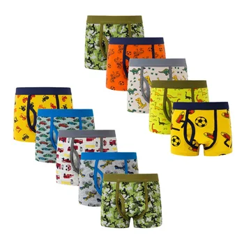 

5pcs/set Kids Boys Underwear Cartoon Children's Short Panties Cotton Soft Baby Boy Boxers Stripes Teenager Underpants