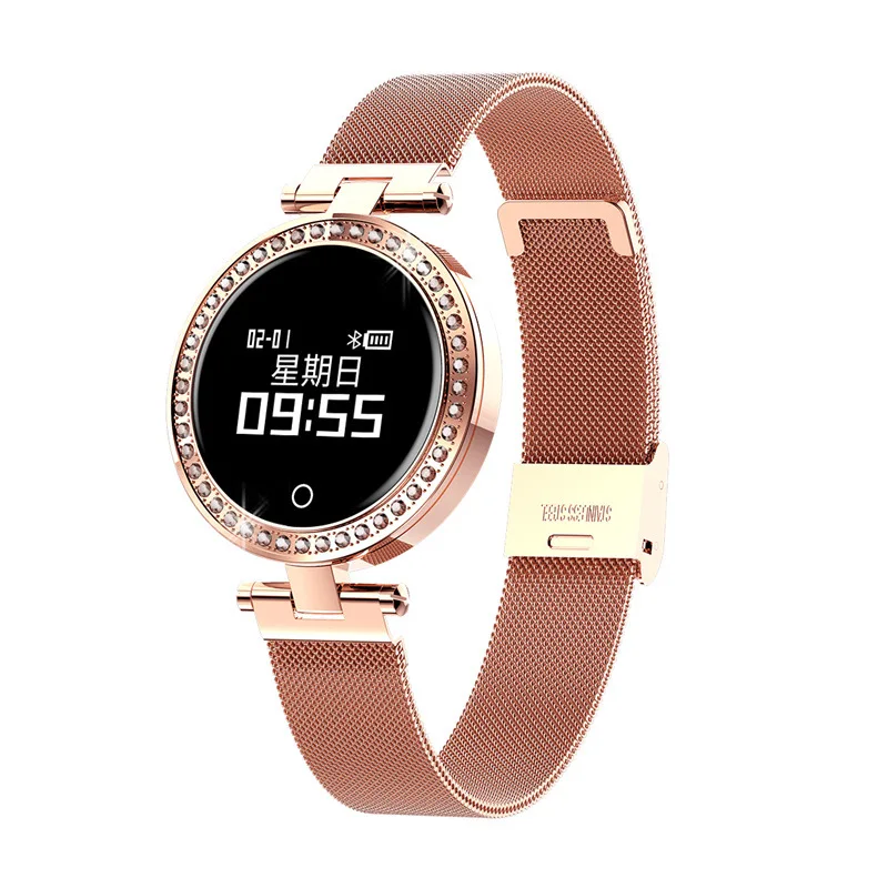 

X10 Man-made Diamond round Screen Women's Smart Bracelet Continuous Dynamic Heart Rate Monitoring IP68 Waterproof WeChat Sports