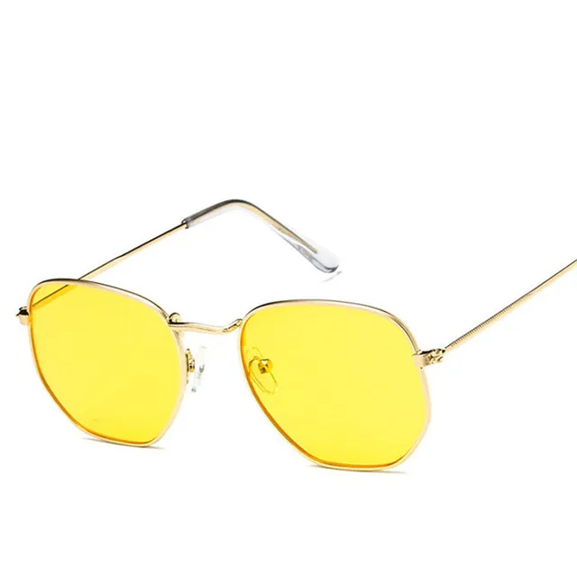LeonLion 2021 Metal Classic Vintage Women Sunglasses Luxury Brand Design Glasses Female Driving Eyewear Oculos De Sol Masculino GoldOceanYellow