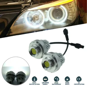 

Bulbs Angel Eyes Light For BMW E60 E61 Xenon 6500k Shockproof Waterproof Super Bright 80W Halo