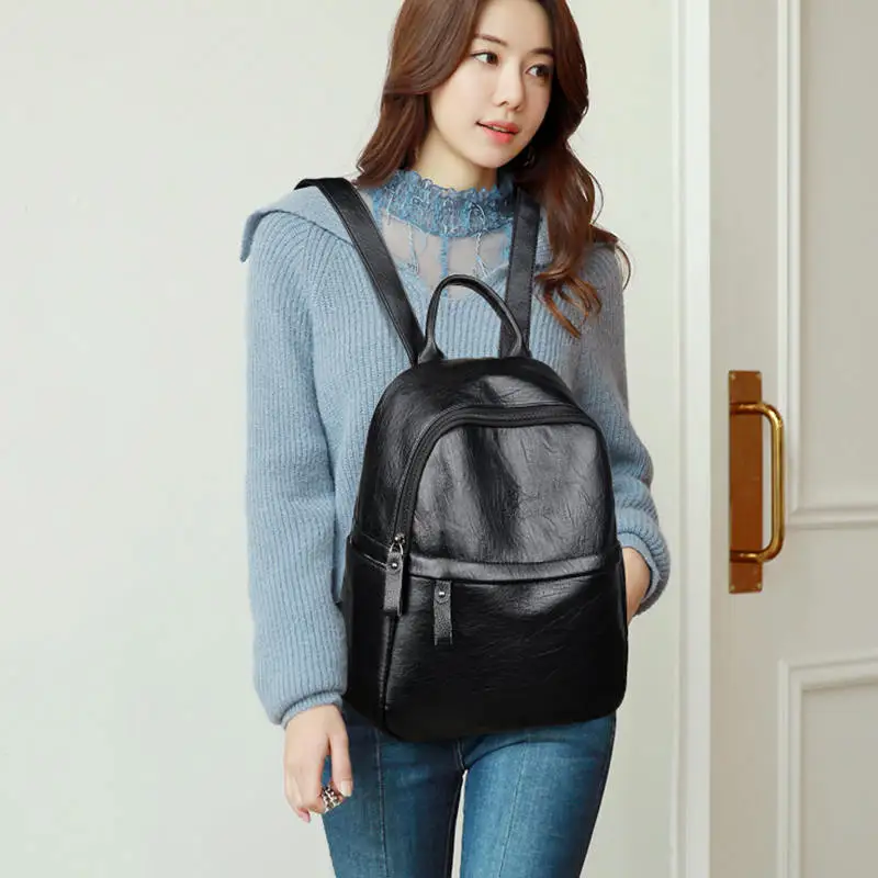 Женские кожаные рюкзаки, высокое качество, Sac A Dos Femme, винтажный рюкзак, женская дорожная сумка на плечо, Mochilas, школьные сумки для девочек