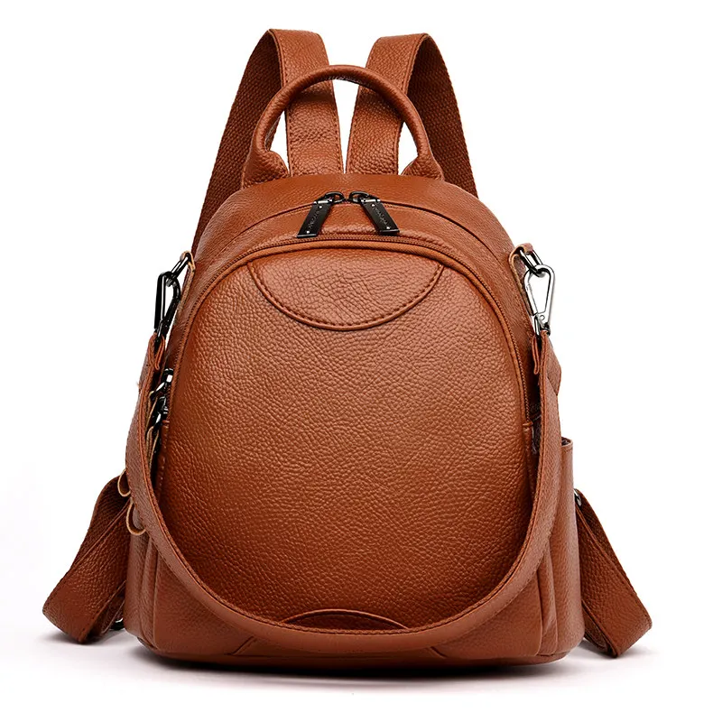 Mochila feminina, женский рюкзак, женский роскошный рюкзак для путешествий, высокое качество, заино, сумка на плечо, школьная для девочек, преппи, Sac a Dos - Цвет: Brown