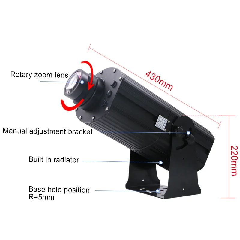 US $480.00 New Arrival Upgraded 300W Customized Logo Gobo Projector With Remote Control Sign Trademark Laser Night Light