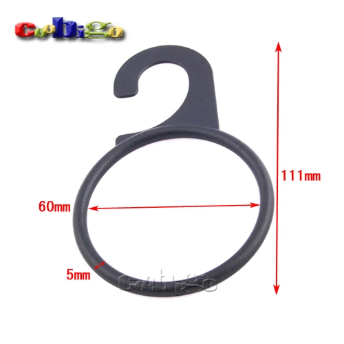 12pcs O Ring Inner Diameter 60mm& 34mm Plastic Black Round Snap Hook Hanger For Backpack Strap Apparel Bags Parts Accessories - Цвет: 60mm