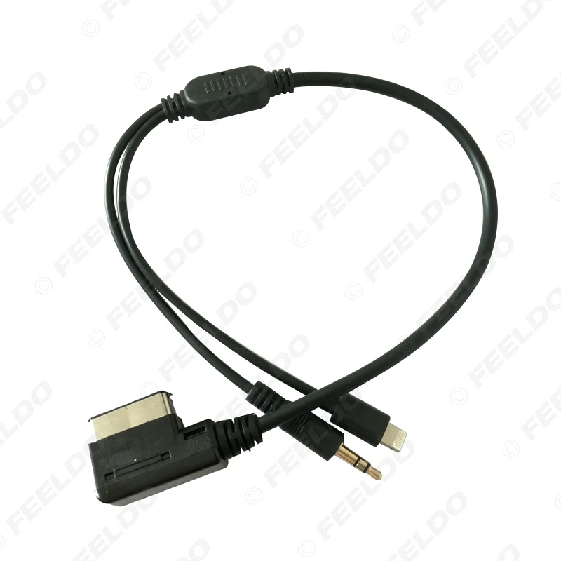 FEELDO 5 шт. автомобильный AMI/MDI интерфейс для 3,5 мм мужской аудио AUX+ Lightning Jack зарядка только Кабель-адаптер для Audi/Volkswagen