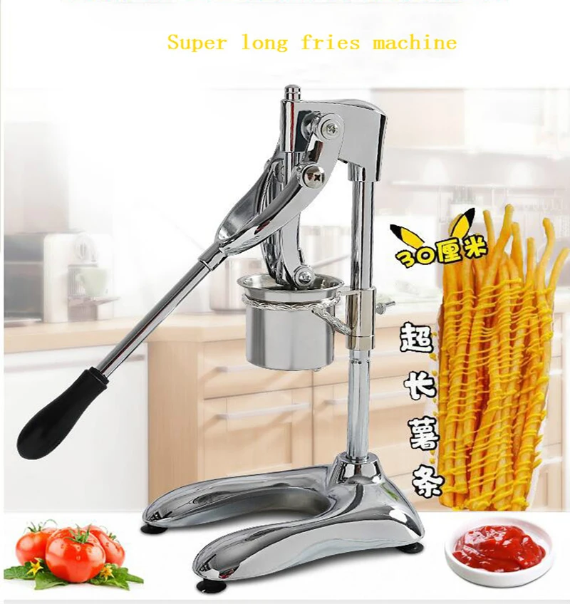 Footlong 30cm Fries Maker Super Long French Fries Stainless Steel Potato  Noodle Maker Machine Special Kitchen Extruders