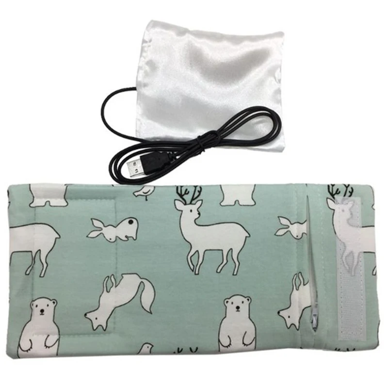 Polar bear pattern Горячая Usb подогреватель молока воды дорожная коляска изолированная сумка детская бутылочка для кормления подогреватель - Цвет: Polar bear pattern