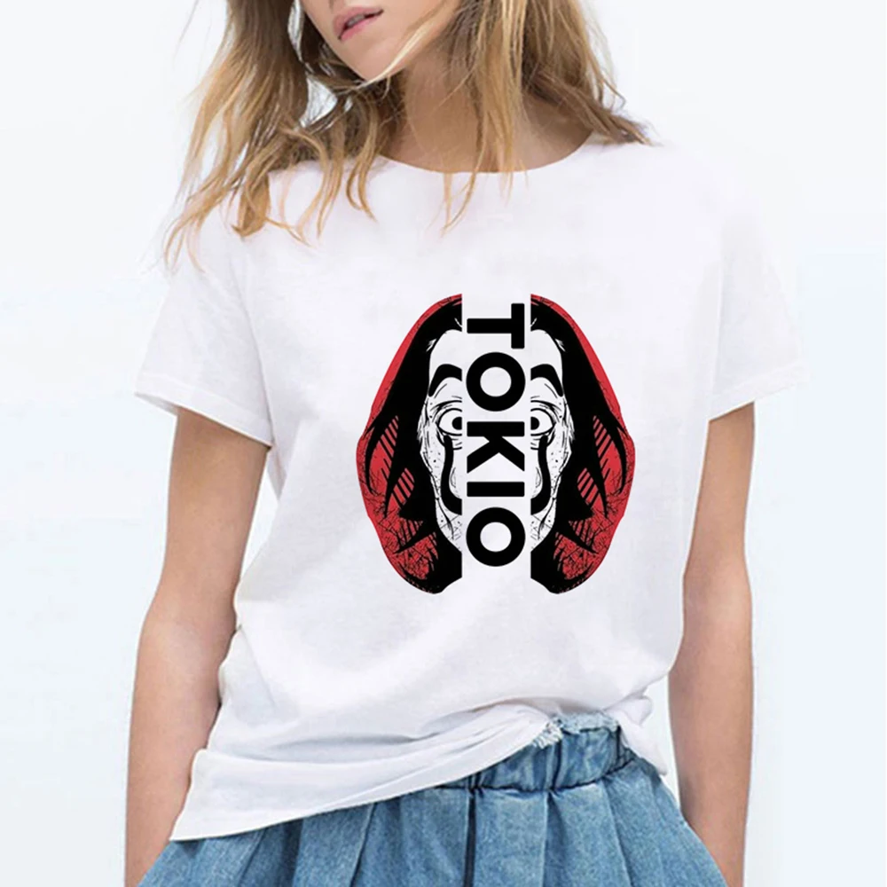 

Money Heis House of Paper T Shirt Women 90s Funny Tshirt Harajuku Female Ulzzang T-shirt TOKIO Tee La Casa De Papel Hip Hop Top