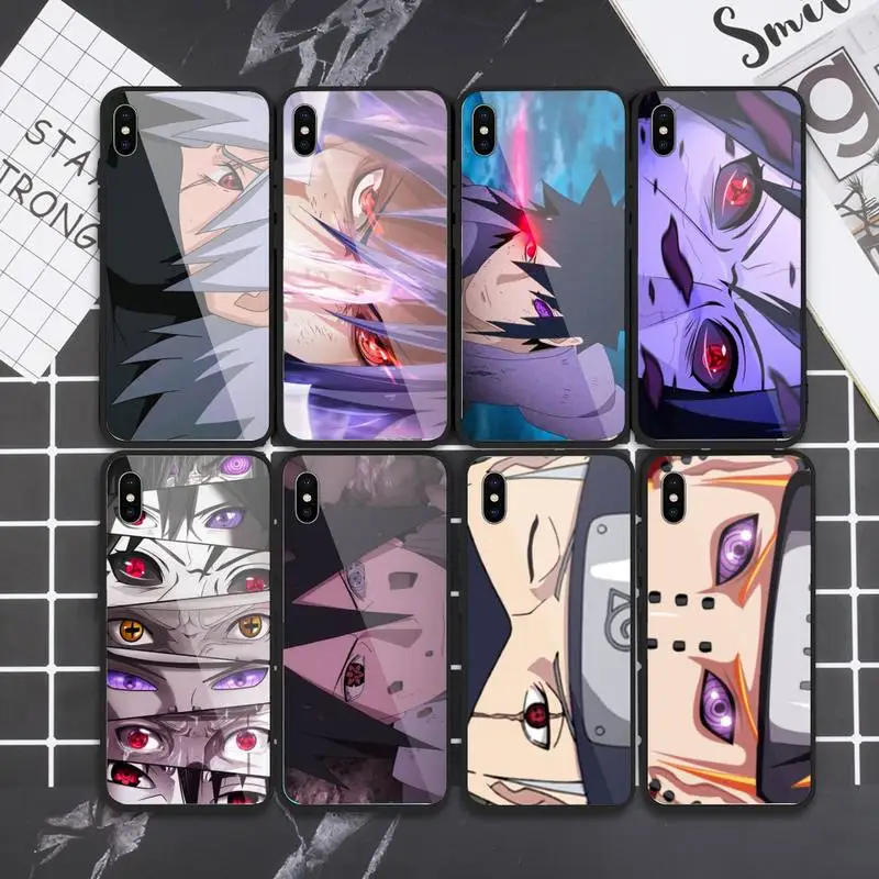 

Naruto Kakashi Itachi Uchiha Phone Case Tempered glass For iphone 6 6S 7 8 plus X XS XR 11 12 mini PRO MAX