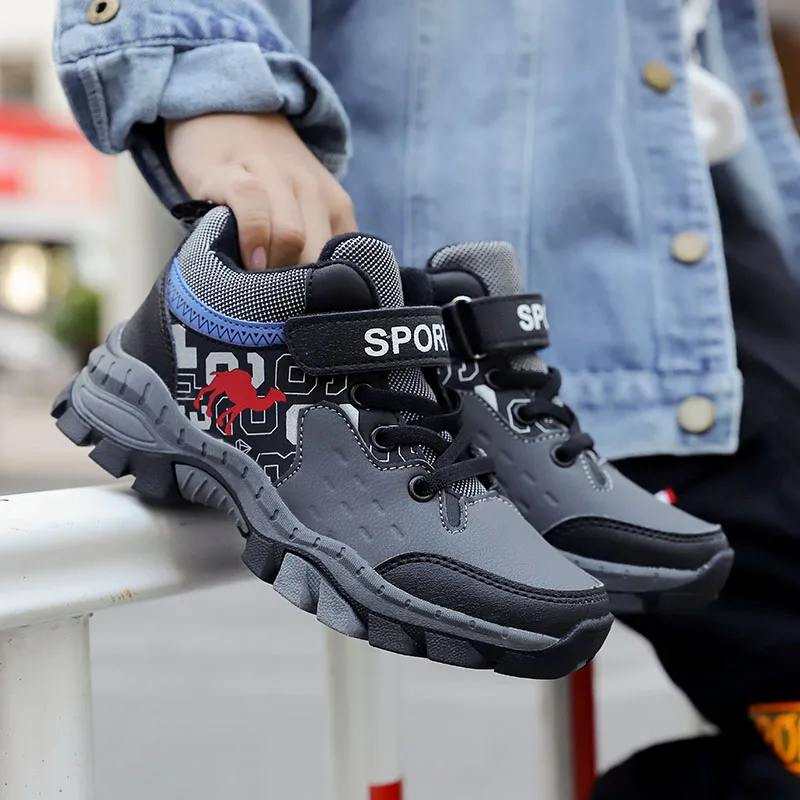 New Arrival Big Boys Climbing Shoes Winter Outdoor Boy Hiking Boots Size 31-39 Kids Brand Sneakers Anti-Slip Kids Trecking Shoes