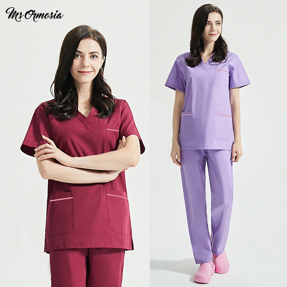 Wholesale new Pure Cotton Monochrome Unisex Fashion Uniform Beauty