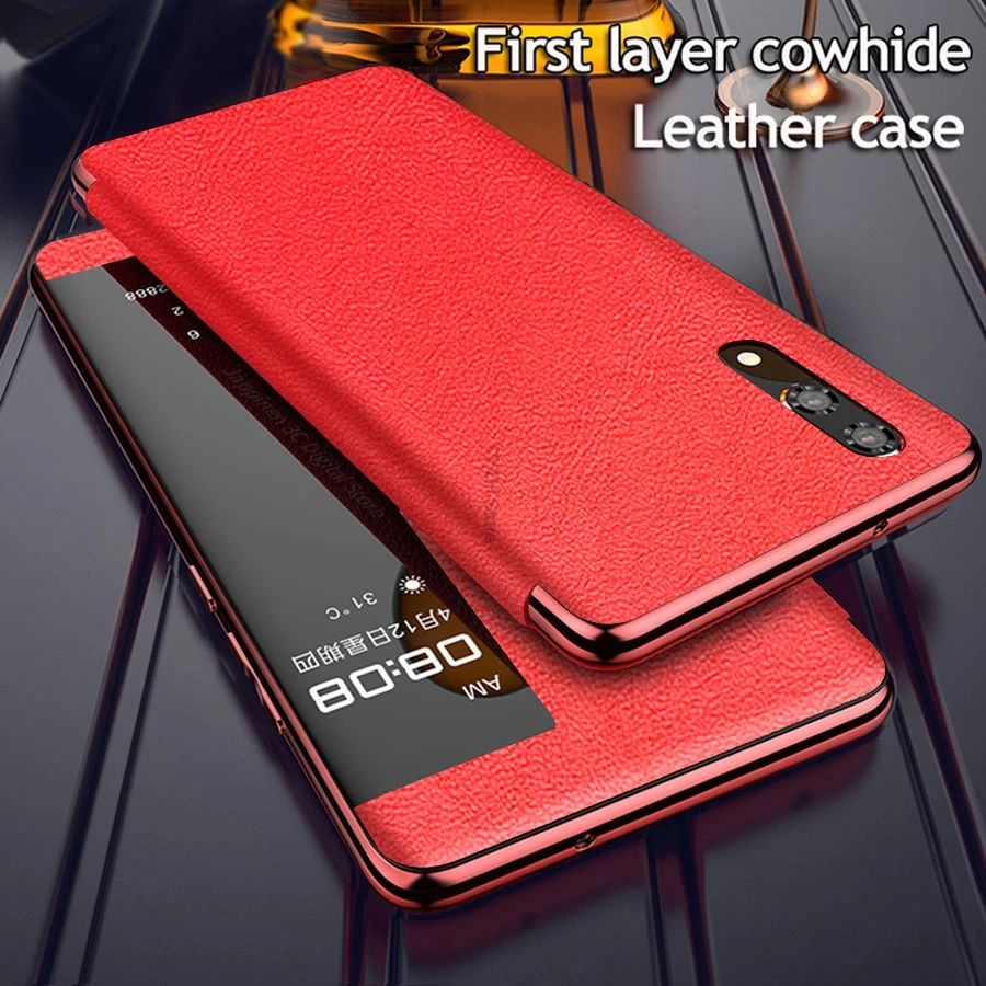 Умный чехол книжка для Huawei P40 P30 P20 Lite Mate 30 20 10 Pro Nova 7i 5T 3 3i Honor 8X 20i P Smart Plus 2019|Бамперы| |