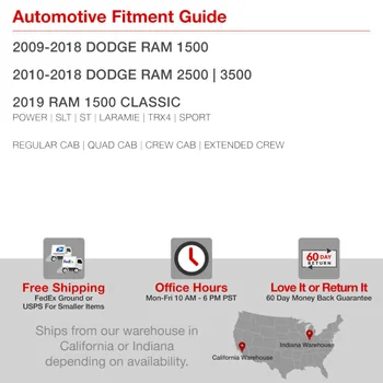 

1pc Third Brake Taillight For Dodge Ram 1500 2500 3500 Freight Cab Auto Exterior