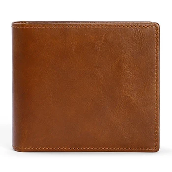 

Men Wallet Genuin Leather Purses RFID Blocking Anti-theft Brief Bifold Man Short Purse Credit Card Holder Business Money Bag