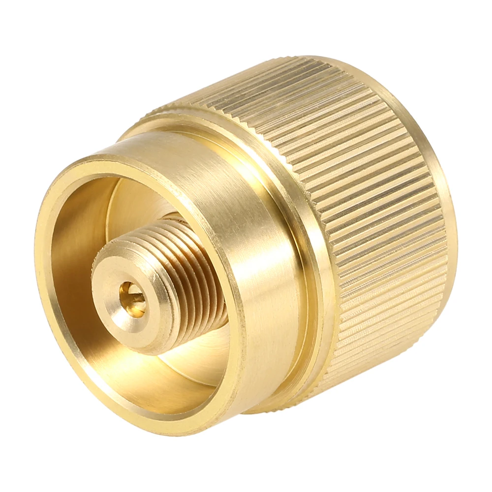 

Propane Fuel Brass Adapter Lindal Output Camping Stove Convert MAPP Adapter 1 LB Cylinder Input Metal Plate