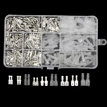 

270PCs Assorted Female & Male Spade Crimp Connectors Kit 2.8/4.8/6.3mm Crimping Terminal Insulated Electrical Wire Terminals