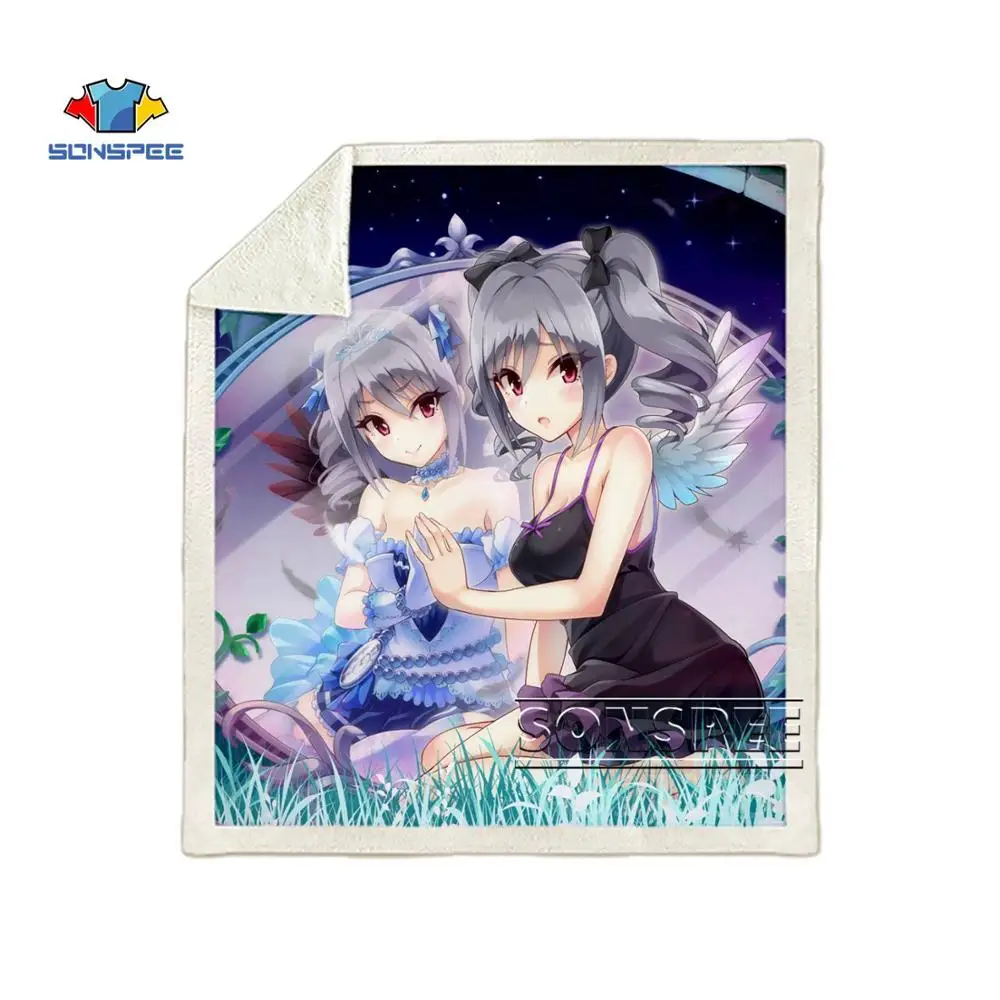SONSPEE Idol Master Золушка девушки аниме дети взрослые 3d печать одеяло диване пододеяльник зимнее теплое постельное белье офисное одеяло для короткого сна - Цвет: 11