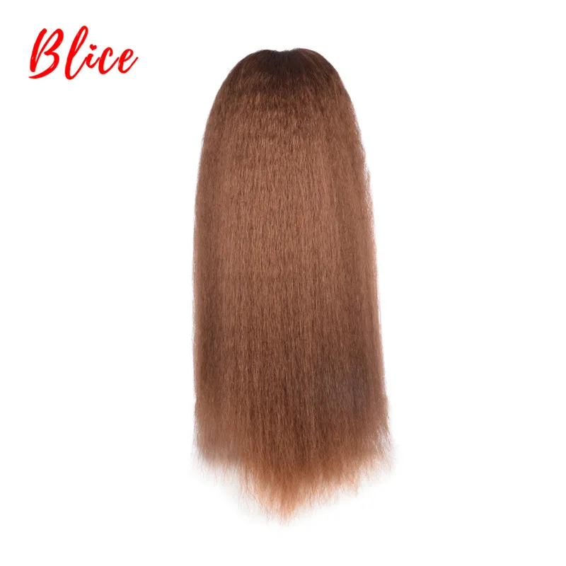 Blice 3" курчавые прямые волосы с двумя пластиковые расчески шнурок хвост термостойкие Kanekalon синтетические волосы для наращивания - Цвет: #30