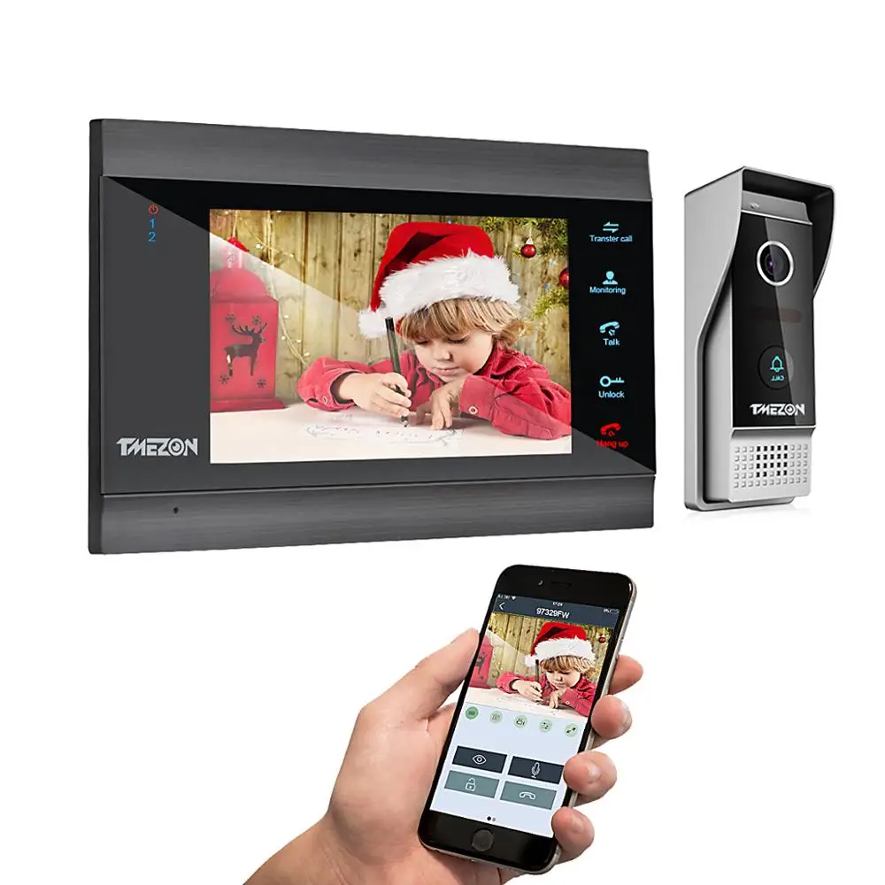 TMEZON Doorbell Intercom-System Phone-Camera Wired Ip-Video Smart Wifi 1x1200tvl Home