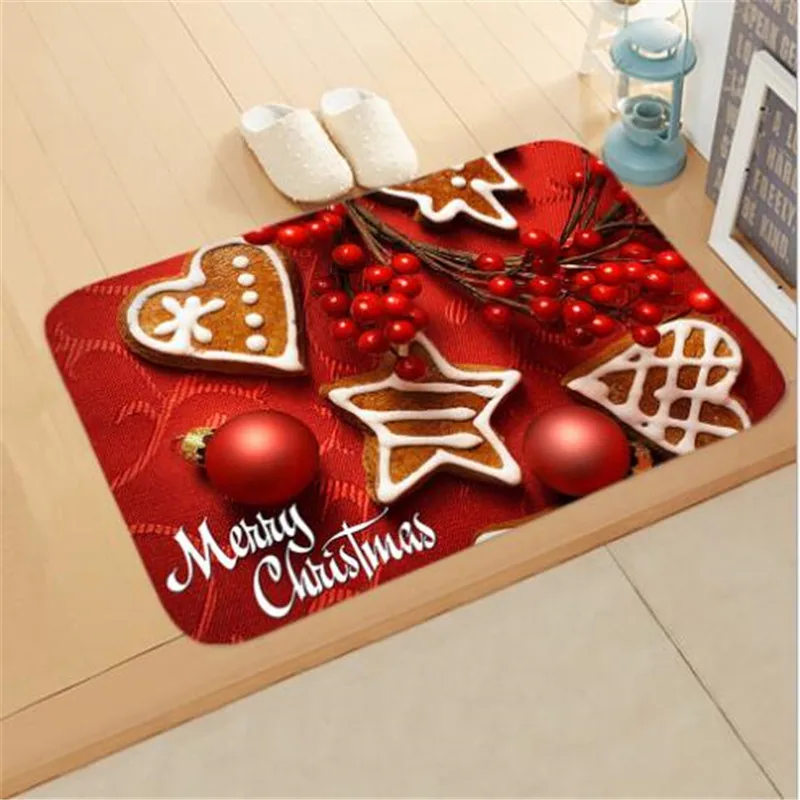 Рождественские украшения для дома дверной коврик Happy Новый год 2021 Merry с