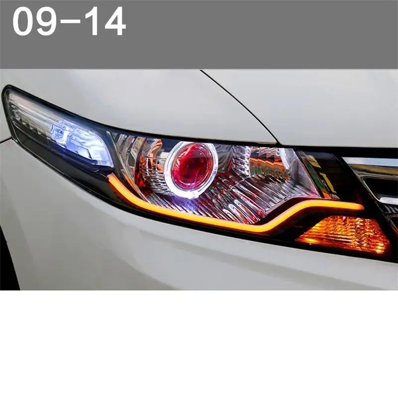Automovil Cob Neblineros Para Авто Стайлинг DRL светодиодная лампа фары Задние Автомобильные фары в сборе 09 10 11 12 13 14 для Honda City