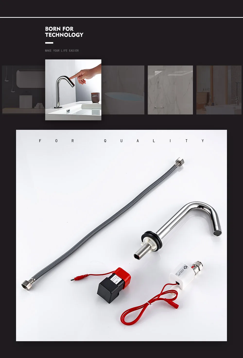 mão automática sensor toque torneira
