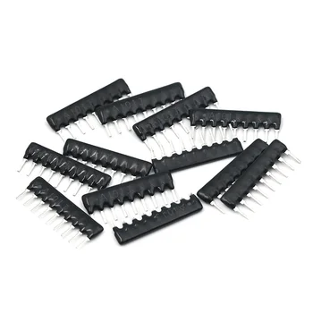 

10pcs DIP exclusion Network Resistor array 9pin 100 220 330 470 510 680 1K 1.2K 1.5K 2K 2.2K 3.3K 4.7K 5.1K 5.6K 10K 100K ohm