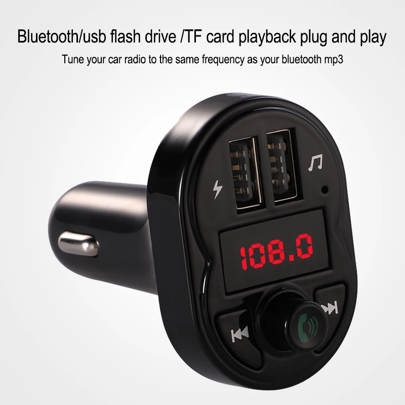 Автомобильный Bluetooth fm-передатчик A3, MP3 аудио плеер, автомобильный комплект, громкая связь, вызов, 5 В, 2.1A, двойное USB Автомобильное зарядное устройство, FM модулятор, FS
