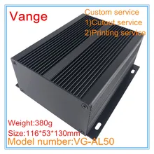 1 шт./лот экструдированный Настенный алюминиевый корпус 6063-T5 алюминиевые Чехлы «сделай сам» 116*53*130 мм для gps-трекера