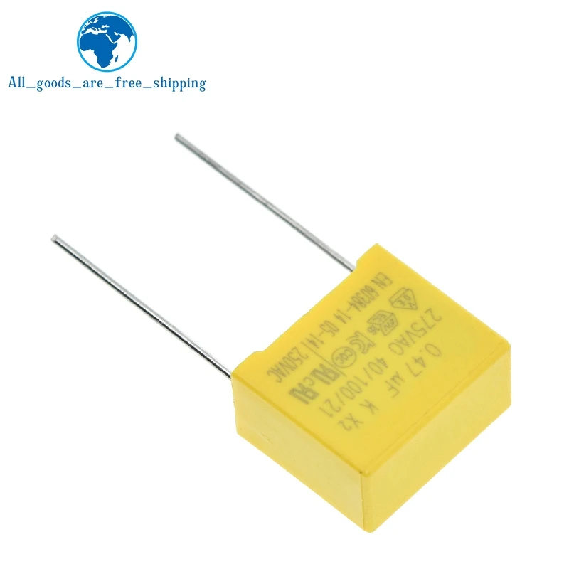 10/30 Stück 470nF Kondensator X2 Kondensator TZT 275VAC Rastermaß 15mm X2 Polypropylen-Folienkondensator 0,47uF – Detail 3