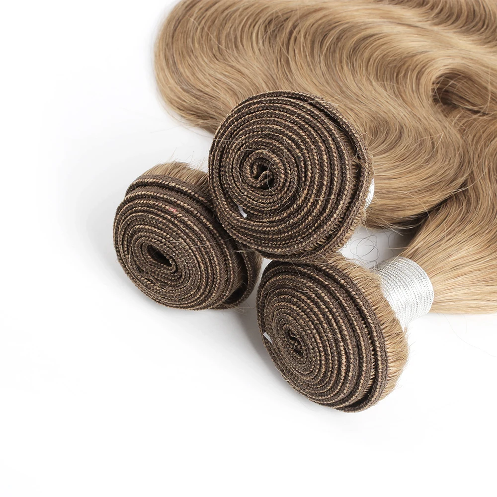 Human Hair Bundles Human Hair Extensions Kisshair #8 body wave medium brown pre-colored remy Brazilian human hair 16 to 24 inch