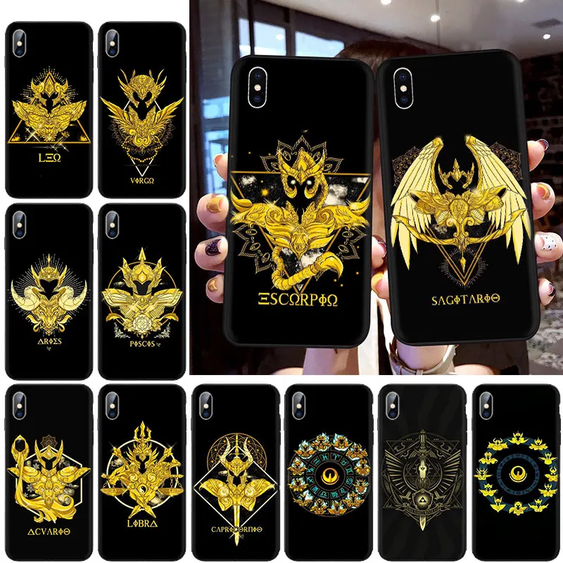Мягкий силиконовый чехол Knights of the Zodiac для iPhone 5 5s 6 6s 7 8 Plus X XR XS Max 11 Pro SE